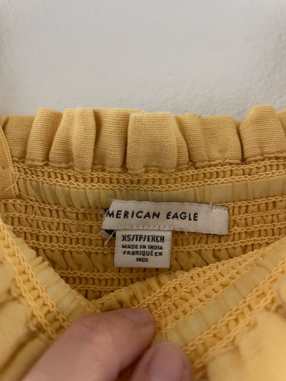 American Eagle Yellow & White Mini Dress - Picture 5 of 6